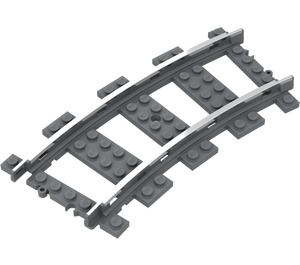 LEGO Gris pierre foncé Train Track 9V Incurvé (2867 / 74747)