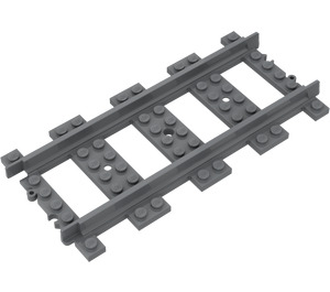 LEGO Тъмно каменно сиво Влак Track Направо 16L (17275 / 53401)