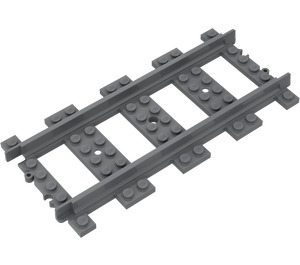 LEGO Dark Stone Gray Train Track Straight 16L (17275 / 53401)