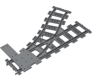 LEGO Dark Stone Gray Train Track Switch Point Right (2859 / 75541)