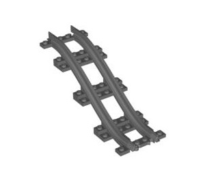 LEGO Dark Stone Gray Train Track with Slope (85977)