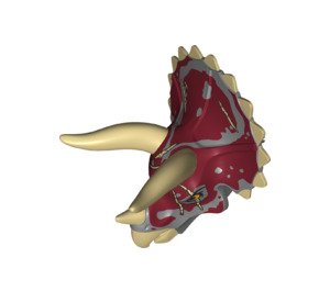 LEGO Dark Stone Gray Triceratops Head (65172)