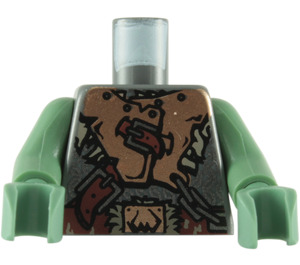 LEGO Dark Stone Gray Troll Torso (973 / 76382)
