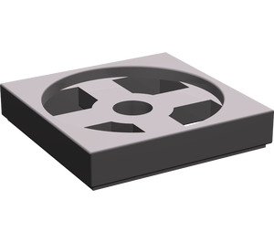 LEGO Dark Stone Gray Turntable 2 x 2 Plate Base (3680)