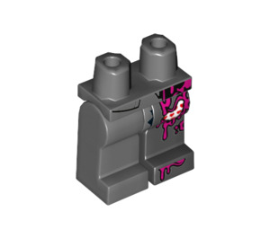 LEGO Grigio pietra scuro Two-Viso con Grigio Abito Partially Melted Minifigure Fianchi e gambe (3815 / 33676)