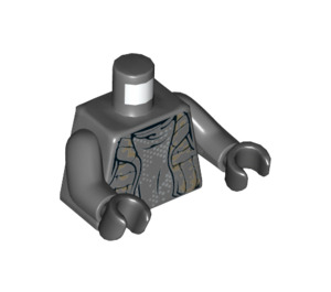LEGO Dark Stone Gray Unkar's Thug Torso with Camouflage with Dark Stone Arms and Black Hands (973 / 76382)