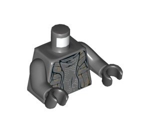 LEGO Donker steengrijs Unkar's Thug Torso met Camouflage met Dark Stone Armen en Zwart Handen (973 / 76382)