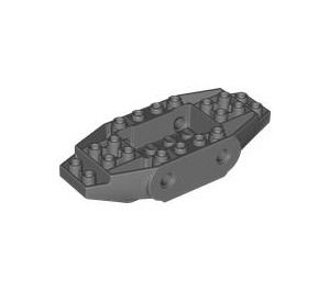 LEGO Dark Stone Gray Vehicle Base with 4 Pin Holes (65186)