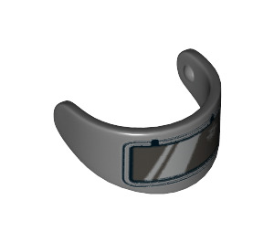 LEGO Dark Stone Gray Visor - Standard with Welding Viewing Lens (2447 / 44185)