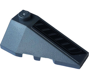 LEGO Dark Stone Gray Wedge 2 x 4 Triple Right with Air Vent Sticker (43711)