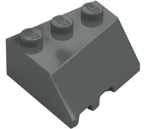 LEGO Dark Stone Gray Wedge 3 x 3 Right (48165)