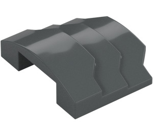 LEGO Dark Stone Gray Wedge 3 x 4 with Stepped Sides (66955)