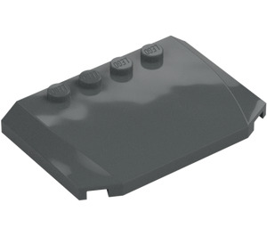 LEGO Dark Stone Gray Wedge 4 x 6 Curved (52031)