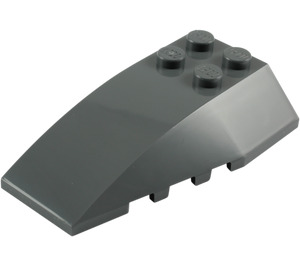 LEGO Dark Stone Gray Wedge 6 x 4 Triple Curved (43712)