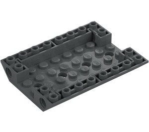 LEGO Tmavě kamenná šedá Klín 6 x 8 Převrácený (5117)