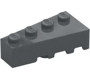 LEGO Mørk stengrå Kile Klods 2 x 4 Venstre (41768)