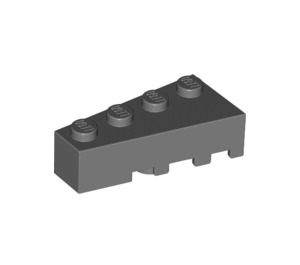 LEGO Dark Stone Gray Wedge Brick 2 x 4 Left (41768)