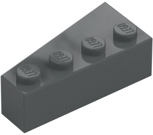 LEGO Dark Stone Gray Wedge Brick 2 x 4 Right (41767)