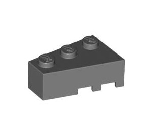 LEGO Gris pierre foncé Coin Brique 3 x 2 La gauche (6565)