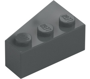 LEGO Grigio pietra scuro Cuneo Mattoncino 3 x 2 Destra (6564)