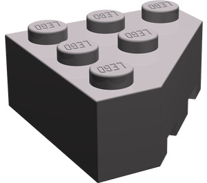 LEGO Dark Stone Gray Wedge Brick 3 x 3 without Corner (30505)