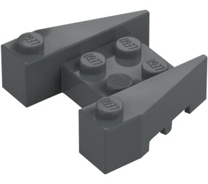 LEGO Dunkles Steingrau Keil Stein 3 x 4 mit Noppenkerben (50373)