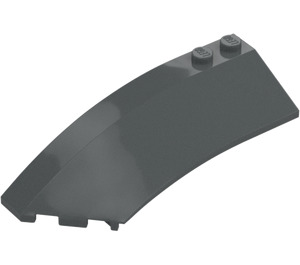 LEGO Dark Stone Gray Wedge Curved 3 x 8 x 2 Left (41750 / 42020)