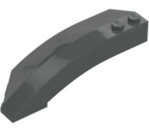 LEGO Dark Stone Gray Wedge Curved 3 x 8 x 2 Right (41749 / 42019)