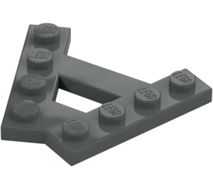 LEGO Dark Stone Gray Wedge Plate 1 x 4 A-Frame (45°) (15706)