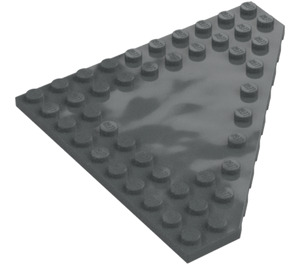 LEGO Dark Stone Gray Wedge Plate 10 x 10 without Corner without Studs in Center (92584)