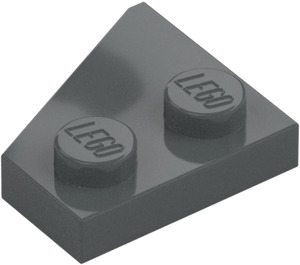 LEGO Dark Stone Gray Wedge Plate 2 x 2 Wing Right (24307)