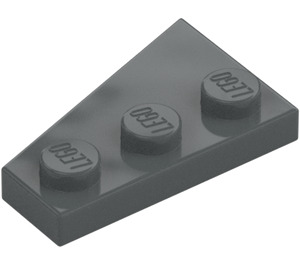 LEGO Dark Stone Gray Wedge Plate 2 x 3 Wing Right  (43722)