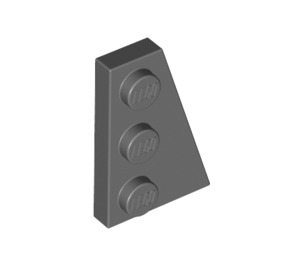 LEGO Dark Stone Gray Wedge Plate 2 x 3 Wing Right  (43722)
