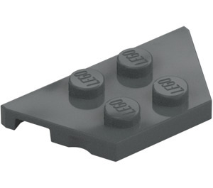 LEGO Dark Stone Gray Wedge Plate 2 x 4 (51739)