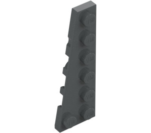 LEGO Mørk steingrå Kile Plate 2 x 6 Venstre (78443)