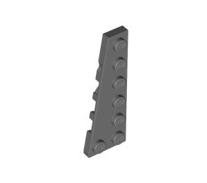 LEGO Dark Stone Gray Wedge Plate 2 x 6 Left (78443)
