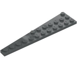 LEGO Dark Stone Gray Wedge Plate 3 x 12 Wing Right (47398)