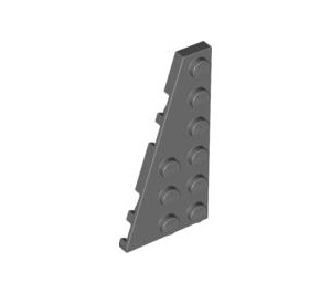 LEGO Dunkles Steingrau Keil Platte 3 x 6 Flügel Links (54384)