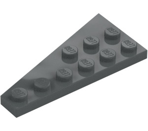 LEGO Ciemny kamienny szary Klin Talerz 3 x 6 Skrzydło Prawo (54383)