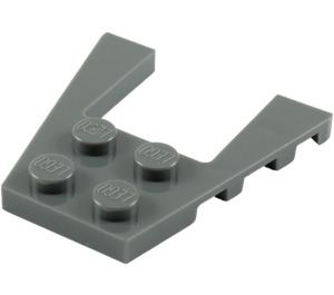 LEGO Dunkles Steingrau Keil Platte 4 x 4 mit 2 x 2 Ausgeschnitten (41822 / 43719)