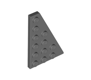 LEGO Dark Stone Gray Wedge Plate 4 x 6 Wing Right (48205)