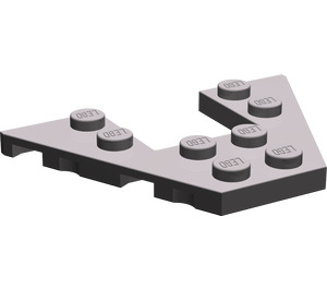 LEGO Dark Stone Gray Wedge Plate 4 x 6 with 2 x 2 Cutout (29172 / 47407)