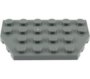 LEGO Donker Steengrijs Wig Plaat 4 x 6 zonder Hoeken (32059 / 88165)