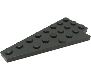 LEGO Dark Stone Gray Wedge Plate 4 x 8 Wing Left with Underside Stud Notch (3933)