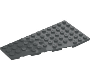 LEGO Dark Stone Gray Wedge Plate 6 x 12 Wing Left (3632 / 30355)