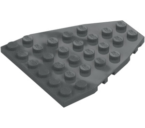 LEGO Dunkles Steingrau Keil Platte 7 x 6 mit Noppenkerben (50303)