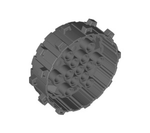 LEGO Dark Stone Gray Wheel with spike Ø62 (64711)