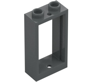 LEGO Dark Stone Gray Window Frame 1 x 2 x 3 without Sill (3662 / 60593)