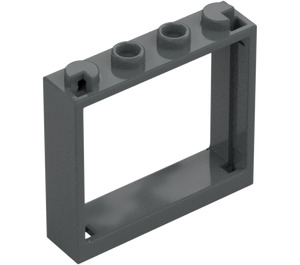 LEGO Dark Stone Gray Window Frame 1 x 4 x 3 (60594)