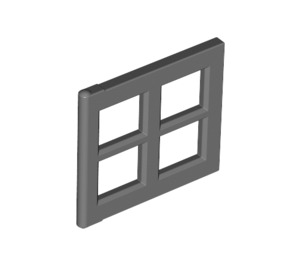 LEGO Dark Stone Gray Window Pane 2 x 4 x 3  (4133)